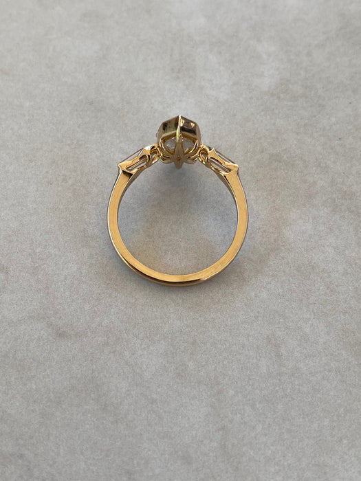 14K Step Cut Marquise & Bullet Cut Lab Diamond Ring - 2.44 TCW- IGI