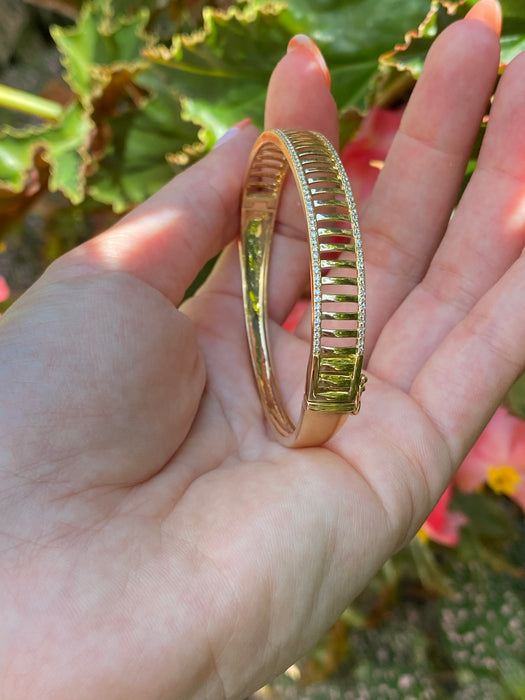 14k 1/2 carat diamond bangle bracelet