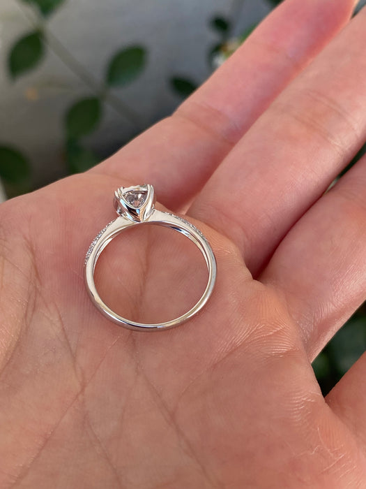 14K White Gold Lab Diamond Ring