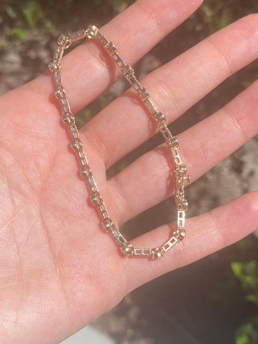 14K Yellow Gold Diamond Tennis Bracelet – 2.63 TCW Bezel & Prong Set Diamonds