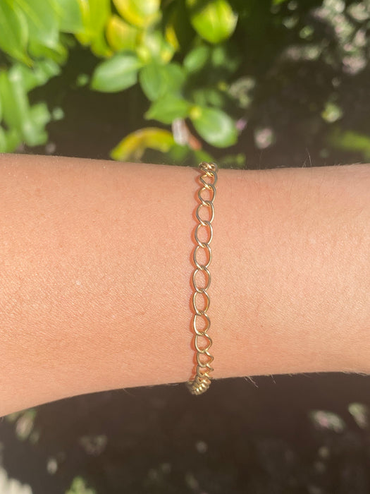 14k rolo link bracelet