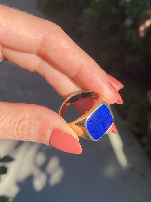 14k lapis lazuli signet ring size 9.25
