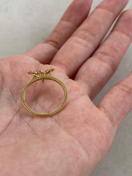 14K Dragonfly Ruby & Diamond Ring