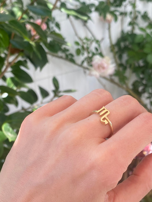 14k scorpio zodiac ring size 6.25