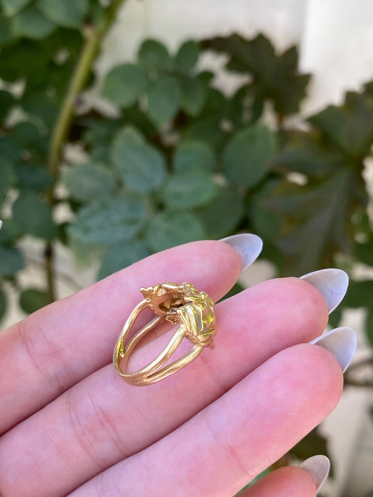 18k double frog ring size 6.5