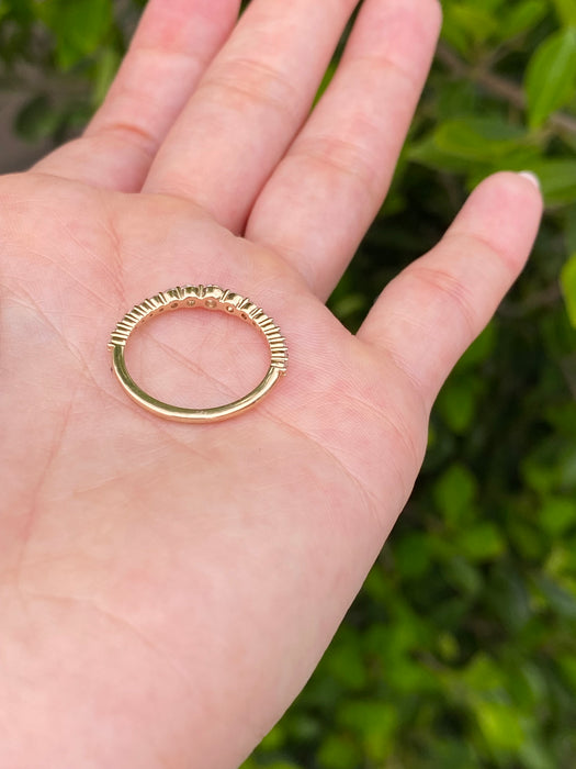 14K Gold Round Lab Diamond Stacker Ring