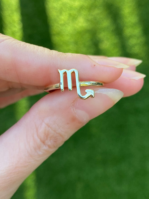 14k scorpio zodiac ring size 6.25