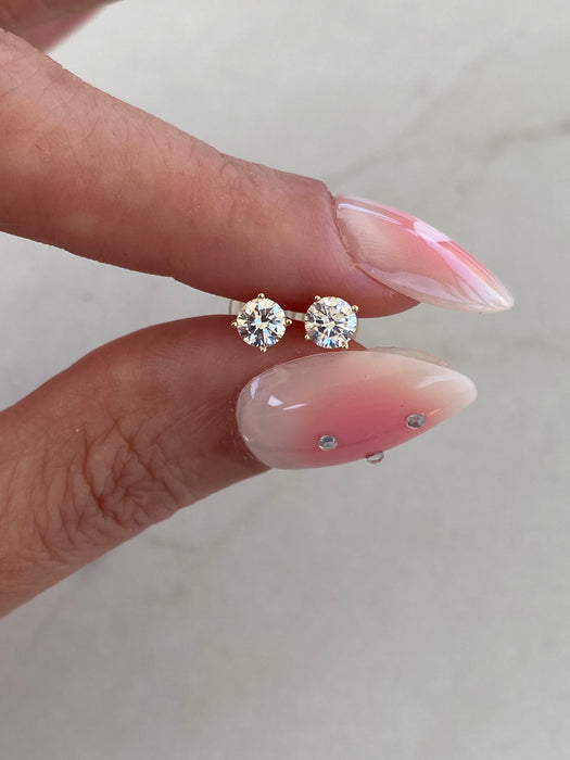 14K Gold 0.5 Carat Lab Diamond Stud Earrings