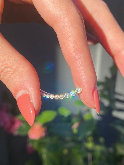 14k diamond single ear climber