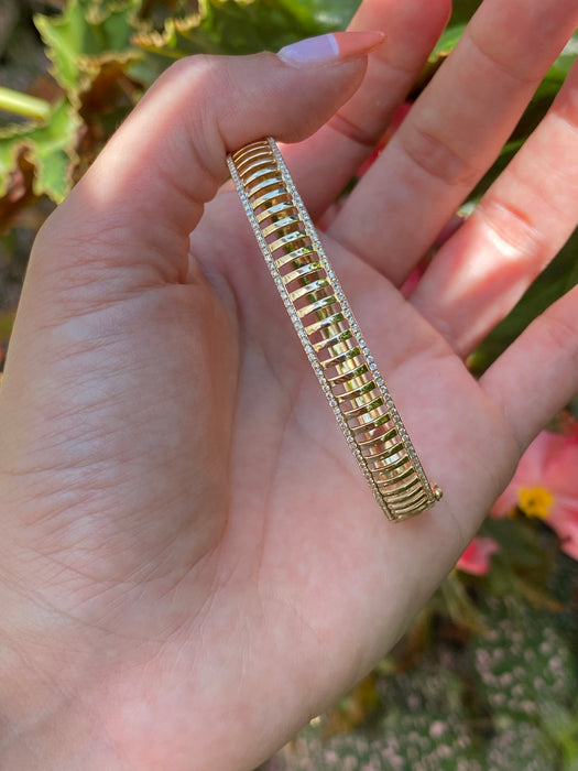 14k 1/2 carat diamond bangle bracelet