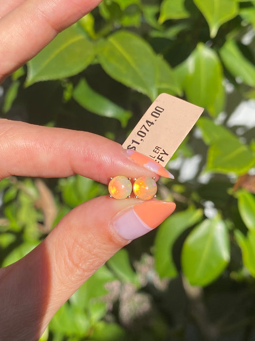 14k opal stud earrings by effy