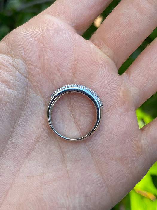 Platinum 900 1 carat Diamond ring size 5