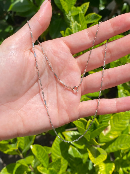 14k white gold chain 16.75”