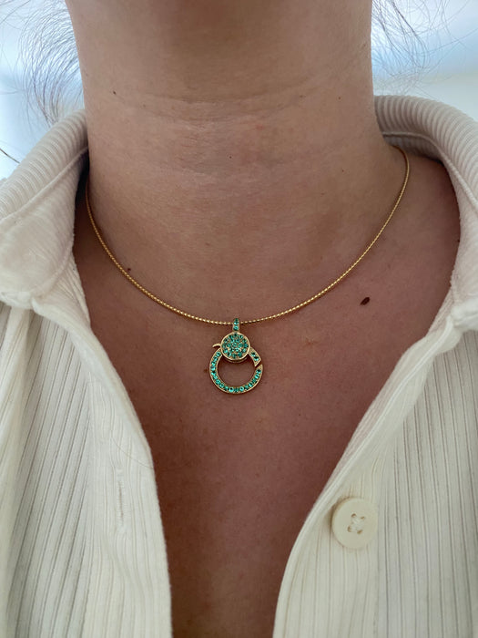 14K Gold Gemstone & Diamond Clasps