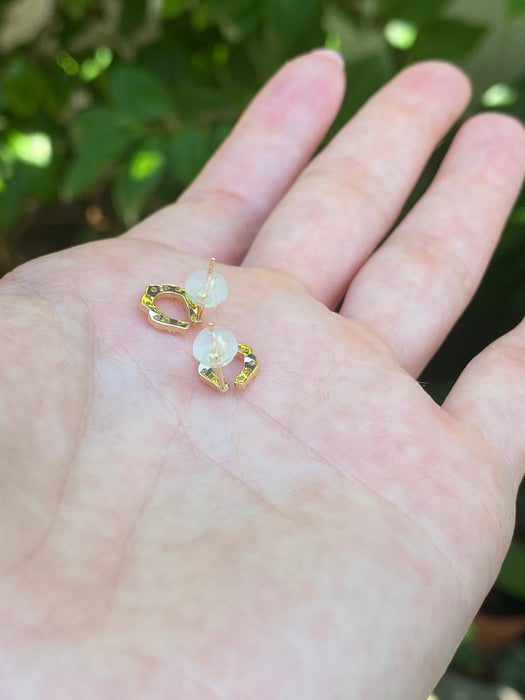 18k diamond horseshoe stud earrings