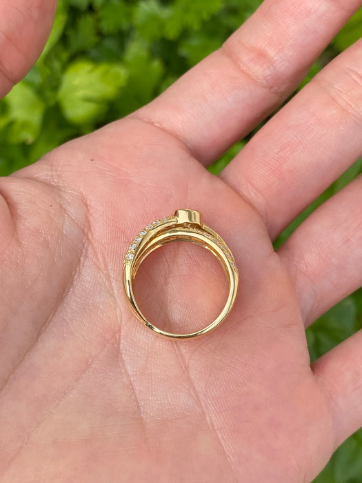 Vintage 18K Gold Diamond Multi Band Ring – 1.15 TCW Natural Diamonds