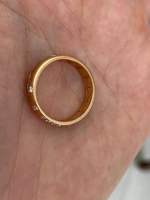 Penny Preville 18K Rose Gold Diamond Galaxy Band Ring 0.62 CTW Size 6.5