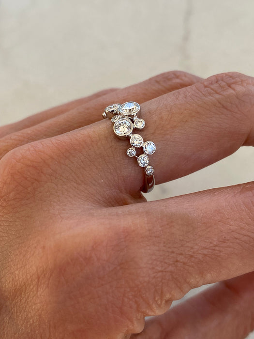 Vintage Platinum 950 Natural Diamond Bezel-Set Ring | 0.78 CTW | Size 6.25
