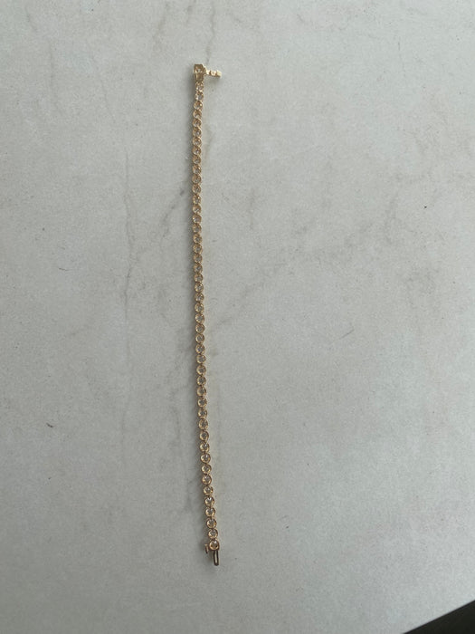 14K Gold Lab Diamond Tennis Bracelet – 2.3 TCW Cupcake Setting, 7”