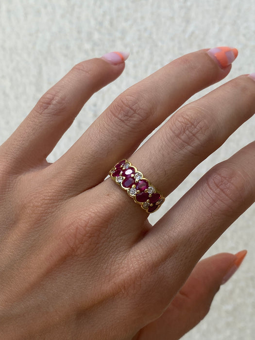 18k ruby diamond ring size 5.75