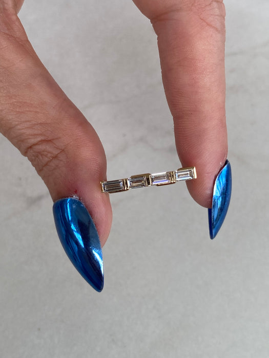 14K Baguette Lab Diamond Ring