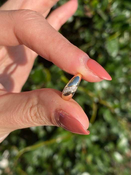 14k diamond ear cuff earring