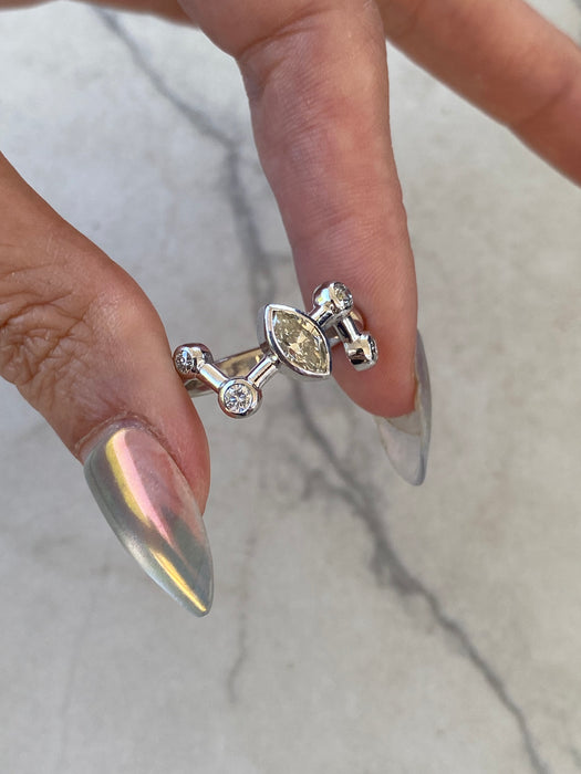 Vintage Platinum 900 Natural Diamond Constellation Ring – 0.97 TCW