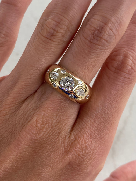14K Gold 1.4 TCW Lab Diamond Ring Size 7