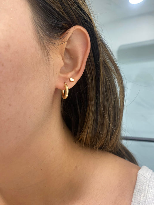 14K Gold Hoop Earrings - 0.6”
