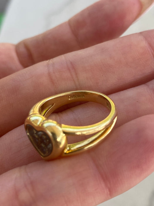 Vintage 18k Chopard Happy Diamonds Heart Ring