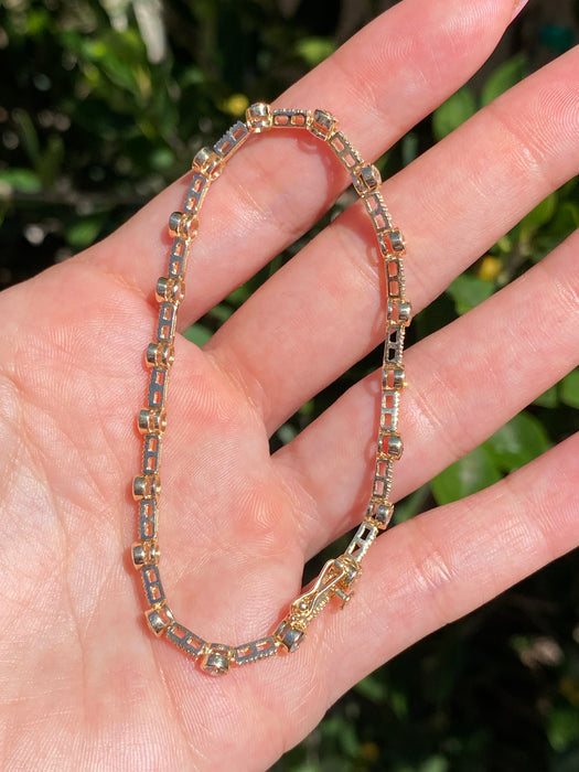 14K Yellow Gold Diamond Tennis Bracelet – 2.63 TCW Bezel & Prong Set Diamonds