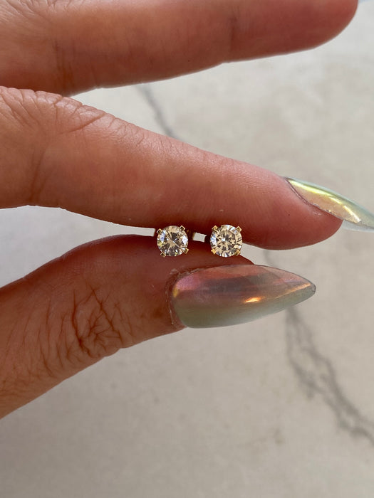 Vintage 14K Diamond Stud Earrings with Removable Emerald & Diamond Jackets