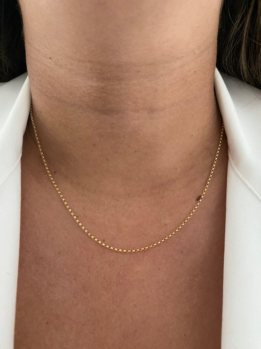 14k 16” belcher chain necklace