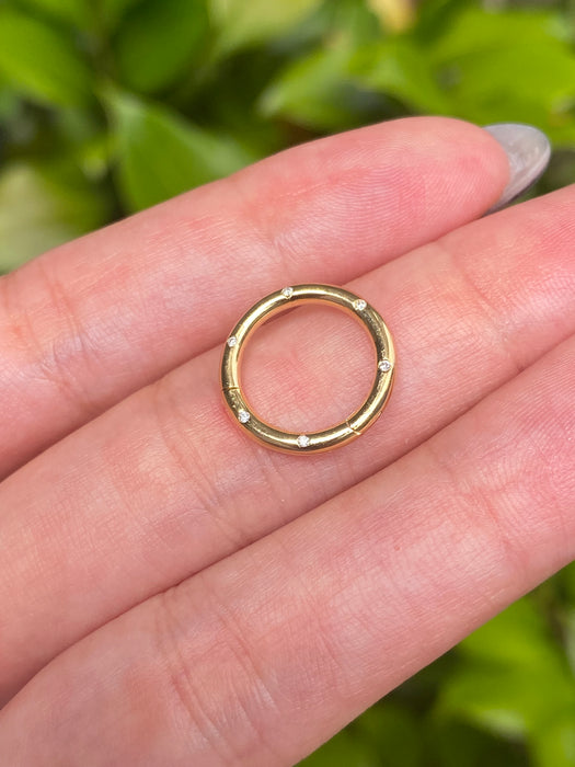 14k solid charm connector