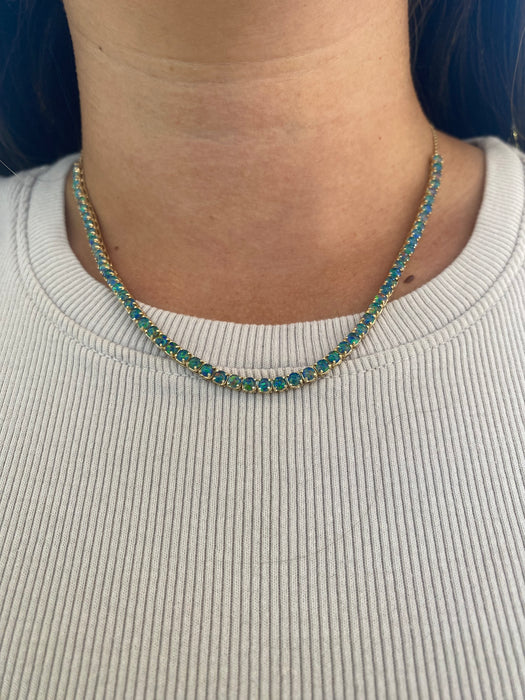 14K 7 Carat Australian Opal Necklace