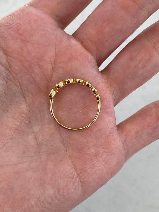 14K Gold Graduated Bezel-Set Lab Diamond Ring