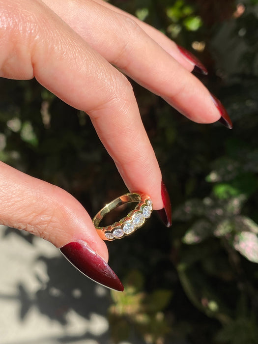 18k 1 carat bezel set diamond ring size 6