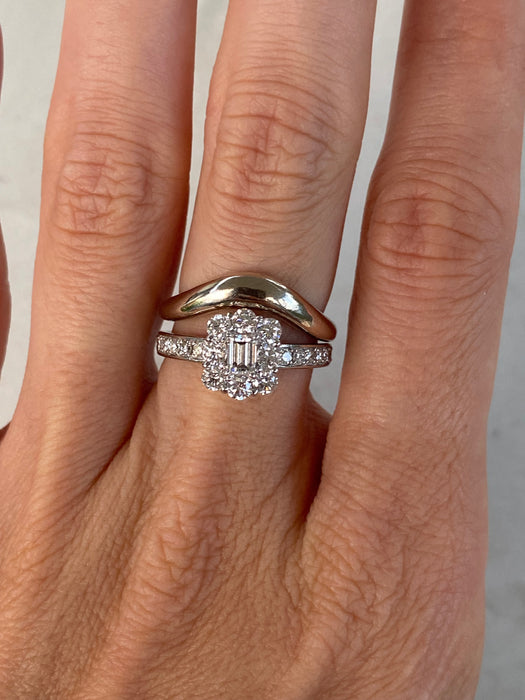 Vintage Platinum 900 1.01 TCW Diamond Ring