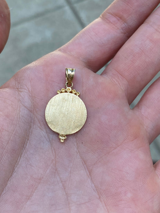 14K Gold Vintage Roman Head Bust Charm