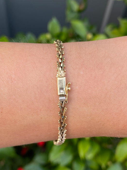 14k solid link bracelet 7.5”