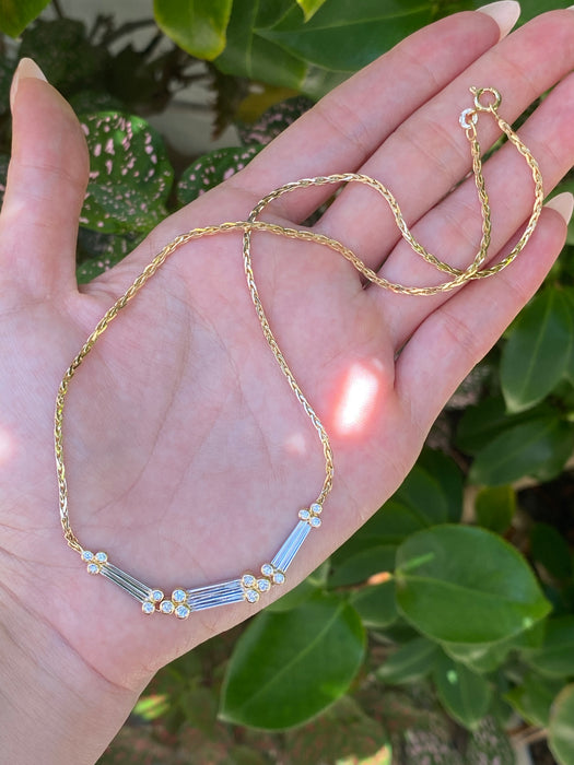 18k platinum diamond necklace 16.5”