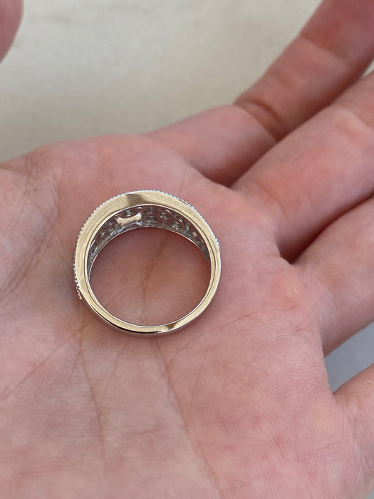 Vintage Platinum 900 Diamond Cloud Ring