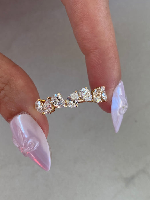 14K Gold 1.70 Carat Pear Lab Diamond Ring