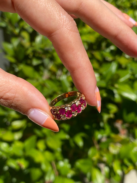 18k ruby diamond ring size 5.75