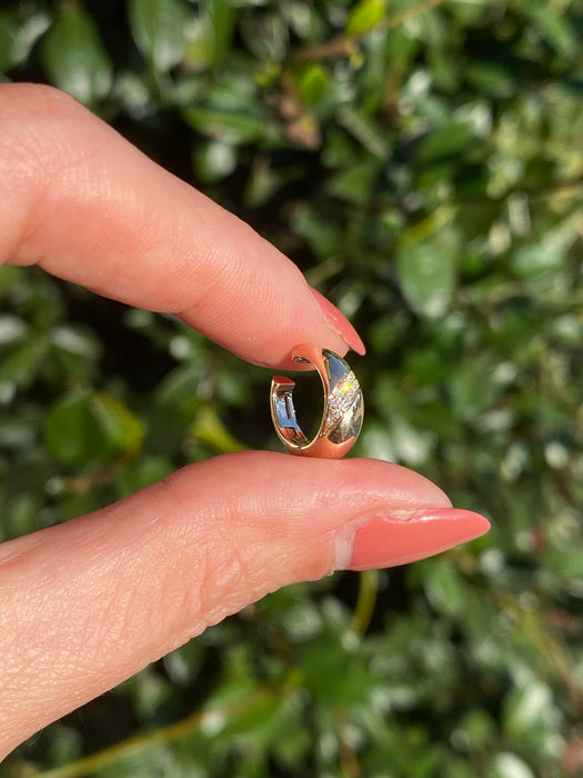 14k diamond ear cuff earring