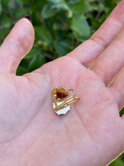 14k unoaerre enamel lady bug leverback earrings