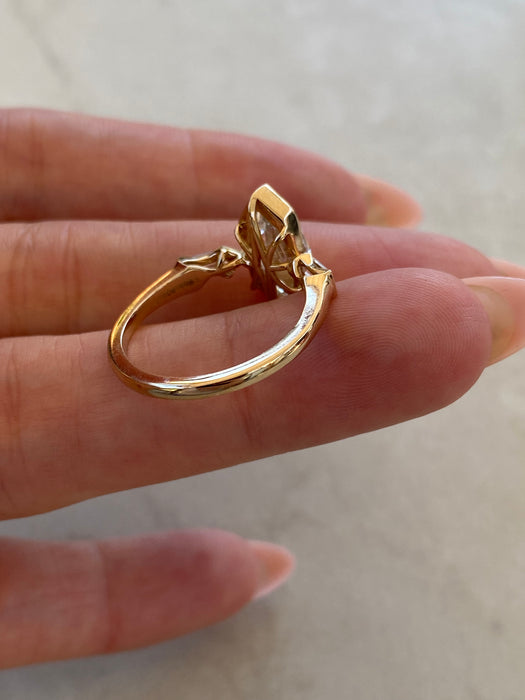 14K Step Cut Marquise & Bullet Cut Lab Diamond Ring - 2.44 TCW- IGI