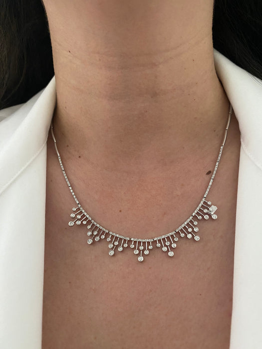 14k white gold diamond necklace by effy