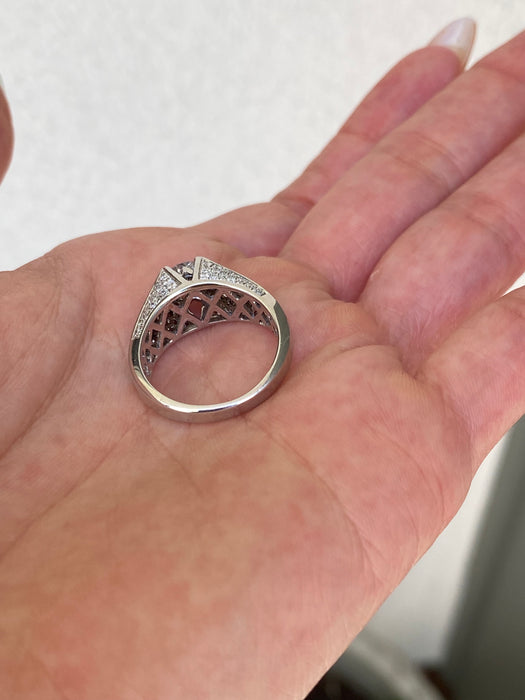 14K White Gold 1.5ct Natural Diamond Ring