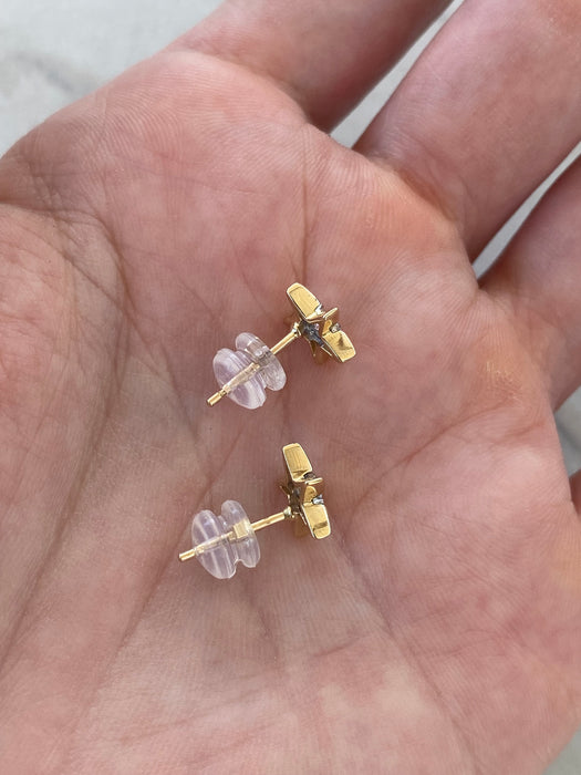 14K Gold Diamond Star Stud Earrings | 0.22 CTW Natural